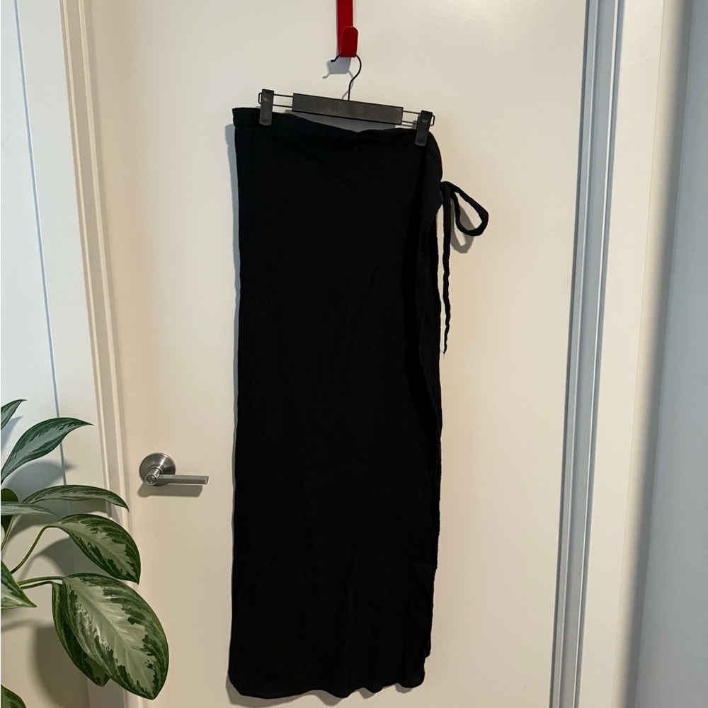 Nasty Gal Black Maxi Swim Coverup